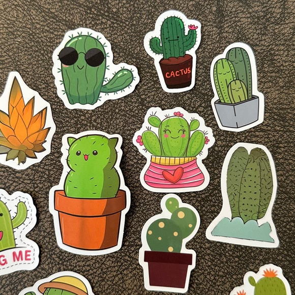 NEW Set of 18 cactus plant stickers for gardeners and plant lovers NWOT - Picture 7 of 9